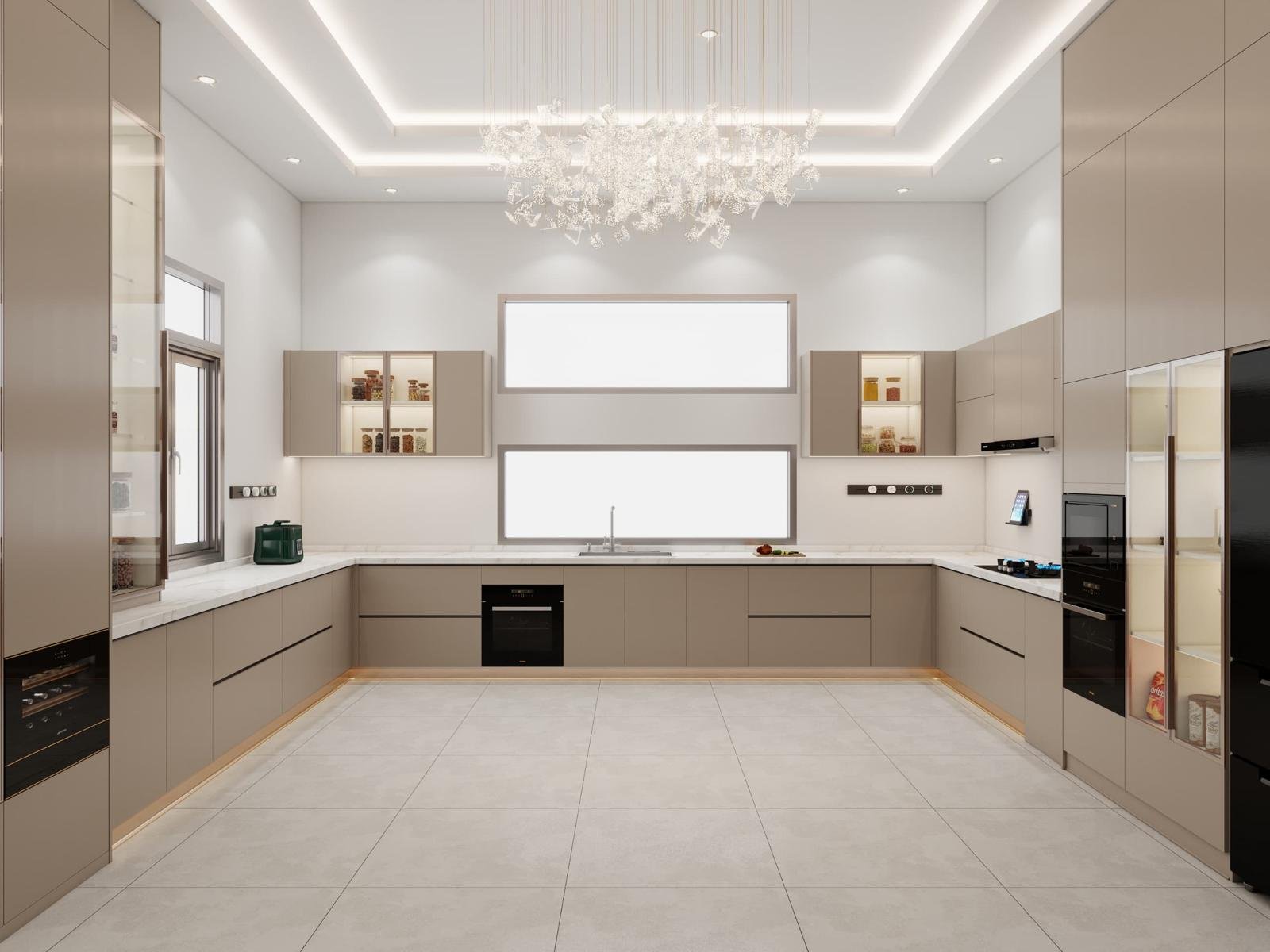 Cuisine blanche lumineuse